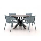 Forza Narni/Fidenza ø126cm dining tuinset 5-delig stapelbaar