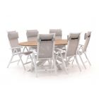 Bellagio Lugo/Fidenza ovaal 220cm dining tuinset 7-delig verstelbaar
