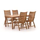 Sunyard Corby/Liverpool 160cm dining tuinset 5-delig verstelbaar