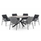 Manifesto Novara/Fidenza ovaal 180cm dining tuinset 7-delig