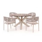 Bellagio Panaro/ROUGH-Y ø120cm dining tuinset 5-delig stapelbaar