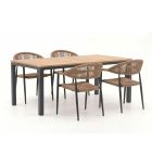 Manifesto Belpasso/Linosa 180cm dining tuinset 5-delig stapelbaar