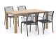 Apple Bee Hawaii/ROUGH-S 160cm dining tuinset 5-delig stapelbaar