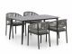 Bellagio Panaro/Sora 160cm dining tuinset 5-delig stapelbaar