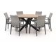 Manifesto Villongo/ROUGH-Y ø150cm dining tuinset 7-delig stapelbaar