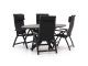 Bellagio Fermo/Fidenza ovaal 180cm dining tuinset 5-delig verstelbaar