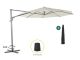 Shadowline Francisco zweefparasol ø330cm - Ecru (incl. Terra Easyfoot) (incl. kruisvoet, excl. tegels) (incl. beschermhoes)