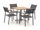 Bellagio Roma/Canzo 80cm dining tuinset 5-delig stapelbaar