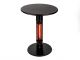 Monti HeatLine Pulse tafel met terrasverwarmer 1500W ø60cm (h: 75cm) - Black