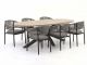 Bellagio Panaro/ROUGH-Y Ellips 240cm dining tuinset 7-delig stapelbaar