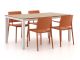 Forza Sile/Fidenza 160cm dining tuinset 5-delig stapelbaar
