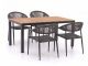 Manifesto Belpasso/Fidenza 160cm dining tuinset 5-delig stapelbaar