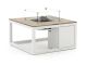 Cosiraw lounge vuurtafel 100x100x55cm