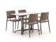 Forza Sile/Canzo 120cm dining tuinset 5-delig stapelbaar inklapbaar