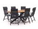 Bellagio Avenza/Fidenza ovaal 220cm dining tuinset 7-delig verstelbaar