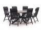 Forza Capri/Fidenza ovaal 220cm dining tuinset 7-delig verstelbaar