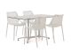 Forza Ripi/Canzo 140cm dining tuinset 5-delig stapelbaar inklapbaar