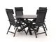 Bellagio Lugo/Lodola ø 130cm dining tuinset 5-delig verstelbaar