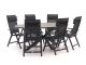 Bellagio Avenza/Fidenza ovaal 220cm dining tuinset 7-delig verstelbaar