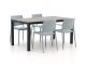 Forza Sile/Fidenza 160cm dining tuinset 5-delig stapelbaar