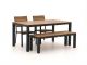 Bellagio Fidenza 160cm dining tuinset met bank 4-delig stapelbaar