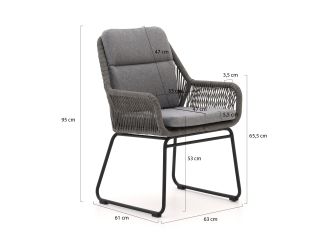 Intenso Isorella/Furato Ellips 200cm dining tuinset 7-delig