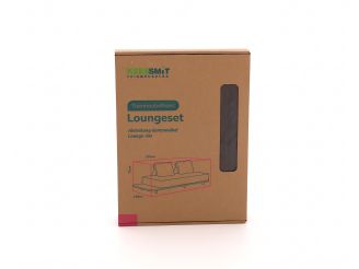 Kees Smit Tuinmeubelhoes stoel-bank loungeset 220x138x75cm - Grijs
