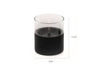 Tenderflame Giftset Lilly 10 sfeerlicht ø10cm (h:11,5cm) - Black (incl. 500 ml Tenderfuel organic)