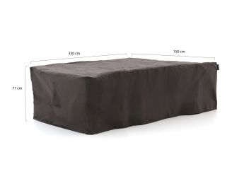 Kees Smit Tuinmeubelhoes diningset 330x150x71cm - Grijs (incl. 2 bobbins)