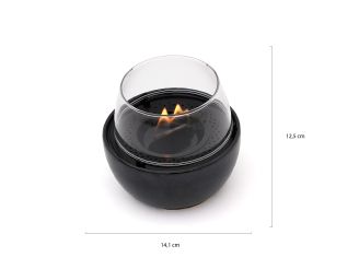 Tenderflame Tulip 14 tafelhaard ø14,1cm (h:12,5cm) - Black