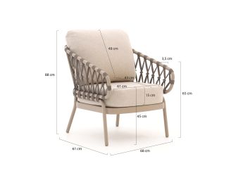 Tierra Outdoor Natal/Moreno ø 150cm low dining tuinset 5-delig