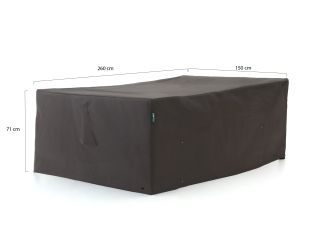 Kees Smit Tuinmeubelhoes stoel-bank loungeset 220x138x75cm - Grijs