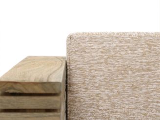 ROUGH-D lounge tuinstoel - Old Teak Greywash, Taupe - Naturel - Bruin - Teakhout