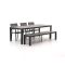 Bellagio Fidenza 220cm dining tuinset met bank 5-delig stapelbaar