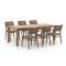 ROUGH-L Rope/ROUGH-S 220cm dining tuinset 7-delig stapelbaar