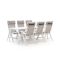 Bellagio Lugo/Sora 220cm dining tuinset 7-delig verstelbaar