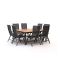 Bellagio Lugo/Linosa 160x160cm dining tuinset 9-delig verstelbaar