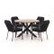 Tierra Outdoor Liv/ROUGH-Y Ø120cm dining tuinset 5-delig stapelbaar