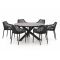 Forza Ripi/Fidenza ø149cm dining tuinset 7-delig stapelbaar