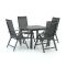 Bellagio Avenza/Fidenza 90cm dining tuinset 5-delig verstelbaar