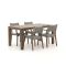 ROUGH-L Rope/ROUGH-S 160cm dining tuinset 5-delig stapelbaar