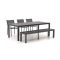 Bellagio Roma/Fidenza 220cm dining tuinset met bank 5-delig stapelbaar