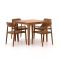 Bellagio Balba/Bruca 90cm dining tuinset 5-delig stapelbaar