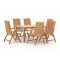 Sunyard Oxford/Liverpool 160cm dining tuinset 7-delig