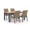 Manifesto Villongo/Fidenza 160cm dining tuinset 5-delig stapelbaar