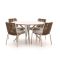 Bellagio Caronia/Sora ø 127cm dining tuinset 5-delig stapelbaar