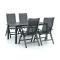 Bellagio Lugo/Fidenza 160cm dining tuinset 5-delig verstelbaar