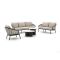 Apple Bee Pine Key/Tonga stoel-bank loungeset 5-delig 6-zits