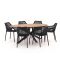 Forza Ripi/Fidenza 220cm ovaal dining tuinset 7-delig stapelbaar