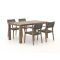 ROUGH-L Rope/ROUGH-S 160cm dining tuinset 5-delig stapelbaar